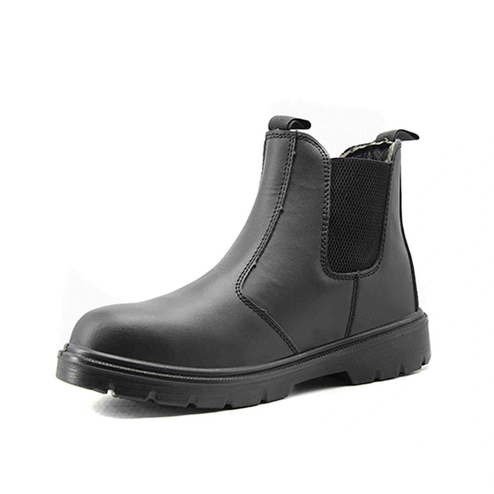 Non-Slip Black Work Leather Safety Boots For Men S1P SRC