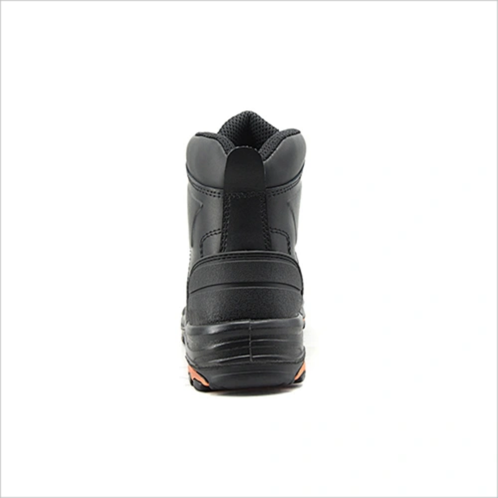 Breathable PU/RB OutsoleSafety Boots Work Shoes Black Waterproof Leather Work Boots Steel Toe Safety Shoes