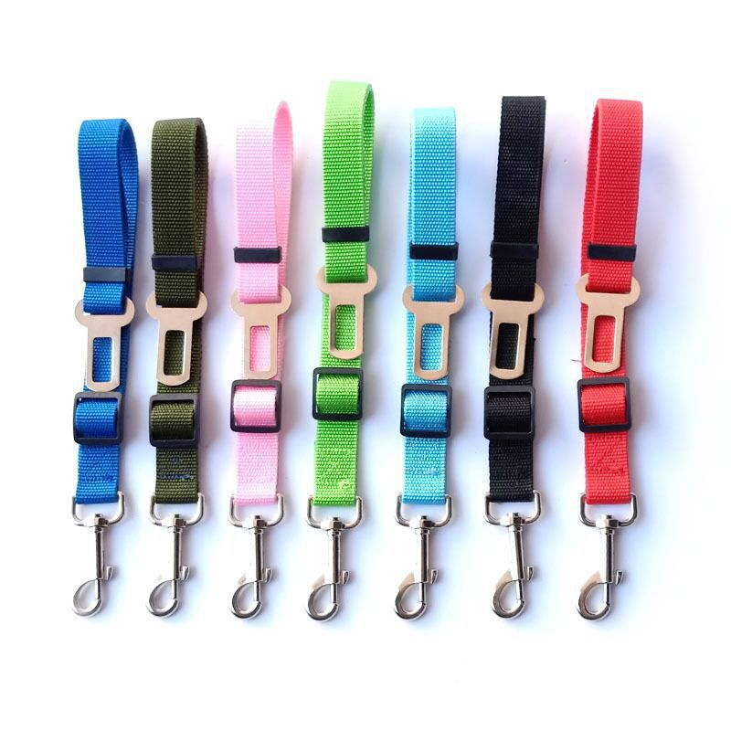 Multicolor Removable Adjustable Nylon Pet Dog Leash Pet Car Seat Belt Dog Seat Belt