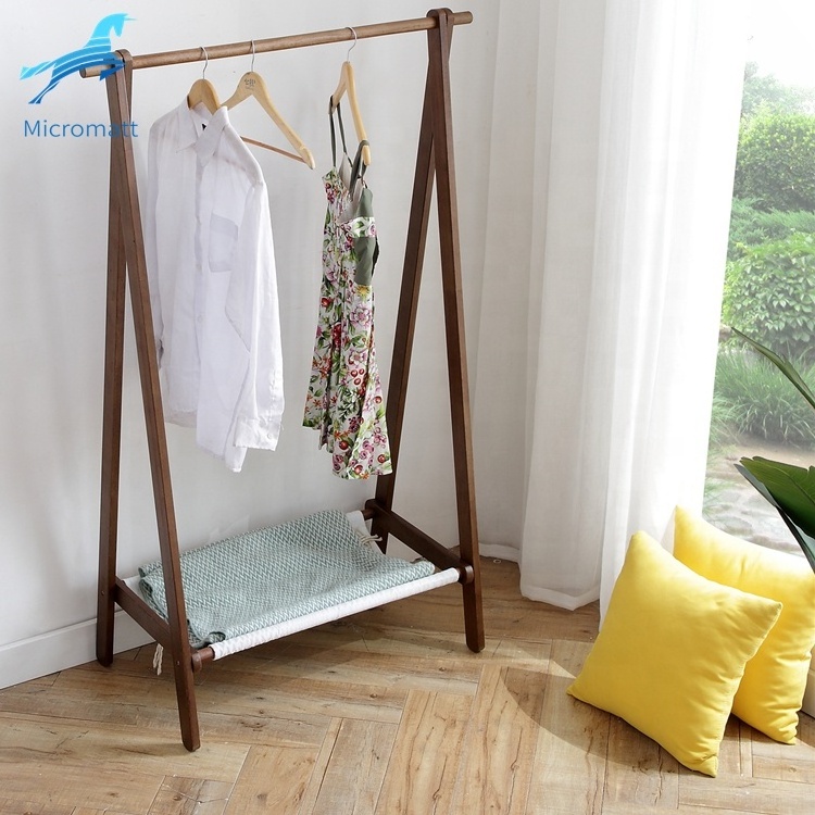 Factory Direct Supply American Style Bedroom Furniture Extendable Brown Color Bedroom Solid Wood Coat Rack