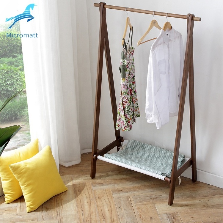 Factory Direct Supply American Style Bedroom Furniture Extendable Brown Color Bedroom Solid Wood Coat Rack