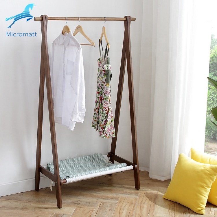 Factory Direct Supply American Style Bedroom Furniture Extendable Brown Color Bedroom Solid Wood Coat Rack