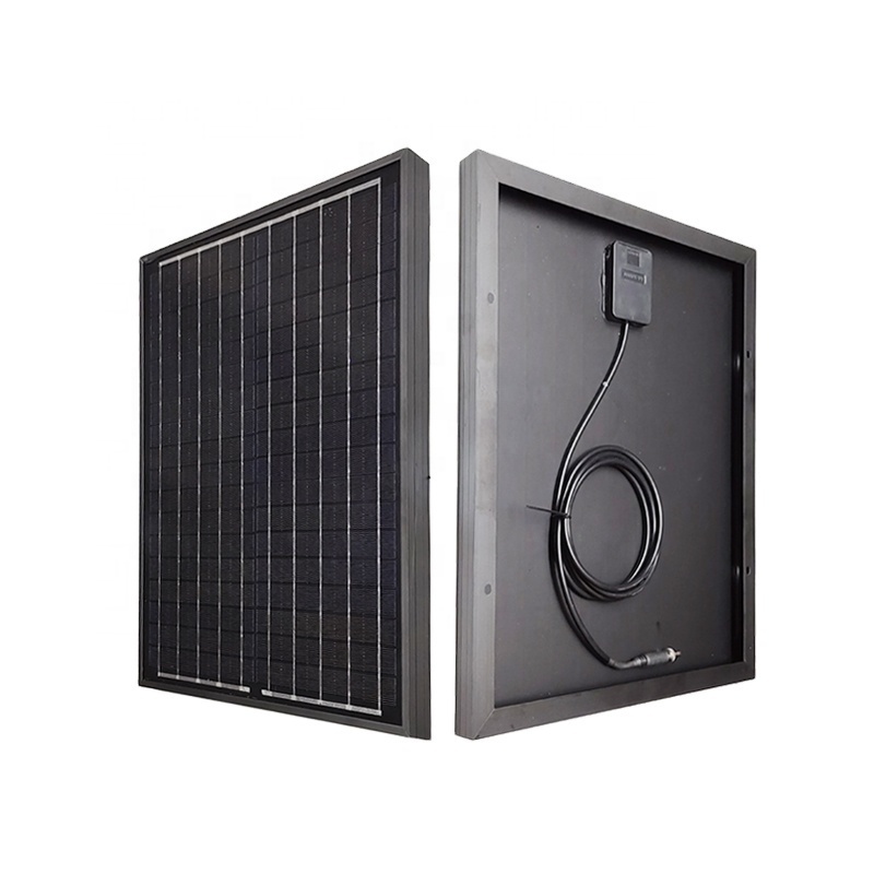 Portable Monocrystalin Solar Panel 5W 10W 15W 20W 30W 50W 6V 9V 12V 18V Mono Small All Black Solar Panels