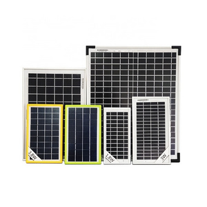 Portable Monocrystalin Solar Panel 5W 10W 15W 20W 30W 50W 6V 9V 12V 18V Mono Small All Black Solar Panels