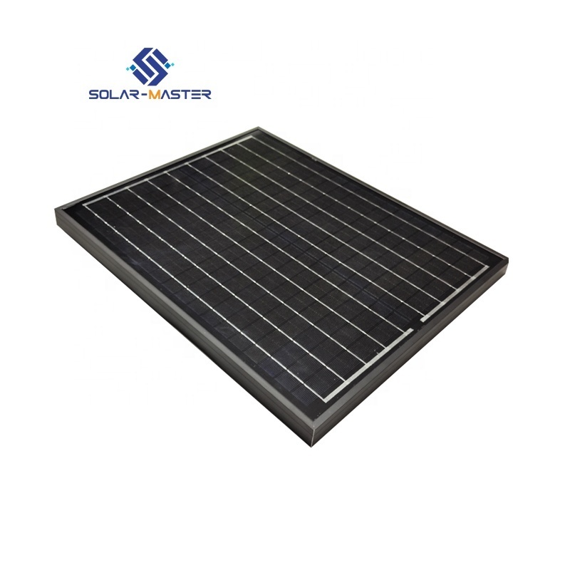 Portable Monocrystalin Solar Panel 5W 10W 15W 20W 30W 50W 6V 9V 12V 18V Mono Small All Black Solar Panels