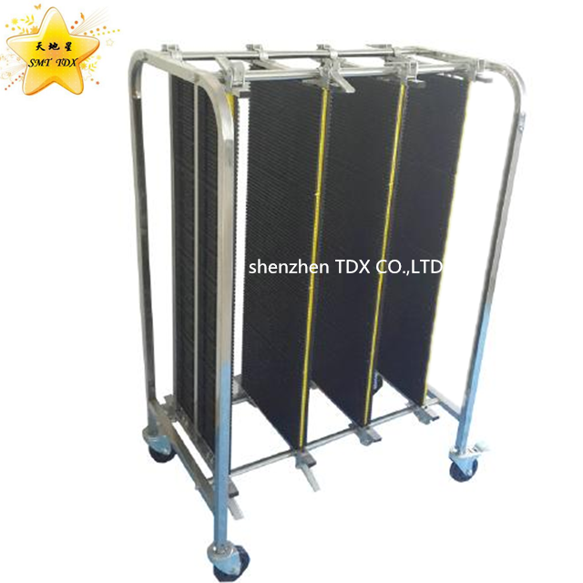 SMT ESD Antistatic Stainless Steel 4 Wheels Pcb Trolley Cart Reel Storage Shelving Rack Cart