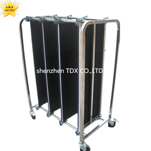 SMT ESD Antistatic Stainless Steel 4 Wheels Pcb Trolley Cart Reel Storage Shelving Rack Cart