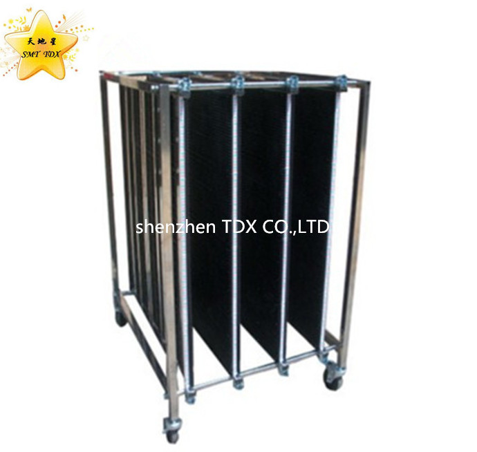 SMT ESD Antistatic Stainless Steel 4 Wheels Pcb Trolley Cart Reel Storage Shelving Rack Cart