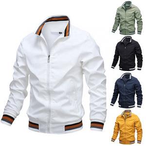 Custom Plus Size Fashion Men's Jackets Casual Waterproof Blank Golf Lightweight Windbreaker Bomber Jacket For Men 2023