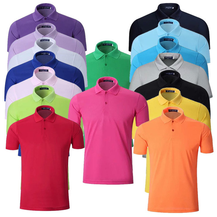 Wholesale 100% Cotton Men's Oversized Polo Shirts Uniform Embroidery Printing Plain Blank Casual Golf Polo Shirt Custom Logo