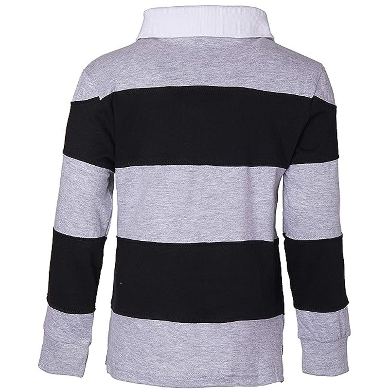 2023 Cotton Long Sleeves Stripes Best Quality Rugby Polo Shirts for Rugby Football Wear Custom Kids Rugby Jerseys