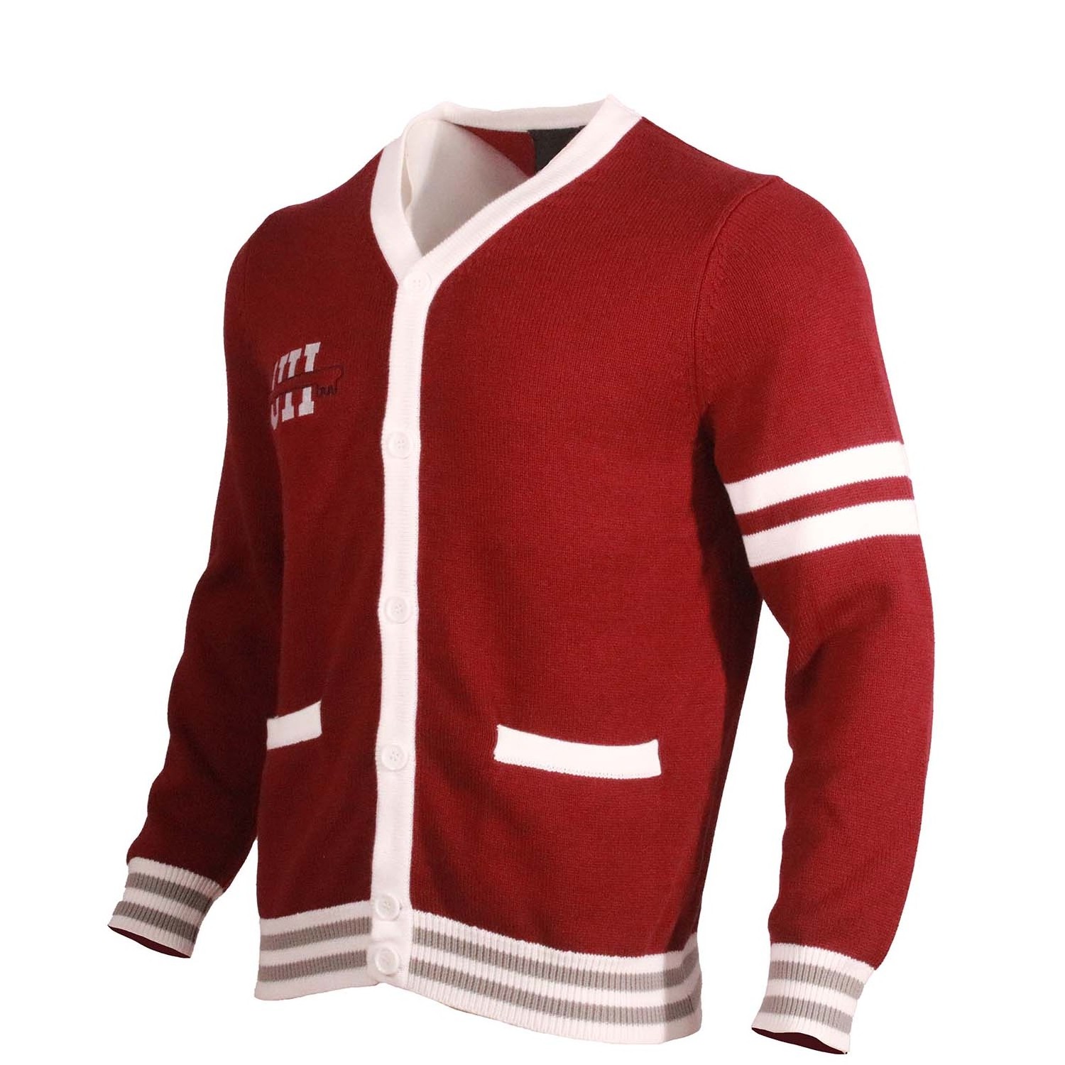 Custom OEM & ODM Button Casual Knit Long Sleeve Sweater Cardigan Sweater Collegiate Knitted Varsity Cardigan