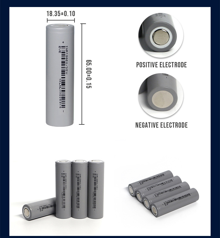 18650 Lithium Battery 3500mAh Rechargeable Cell with 3.7V 2600mAh for Toys Power Tools Boats