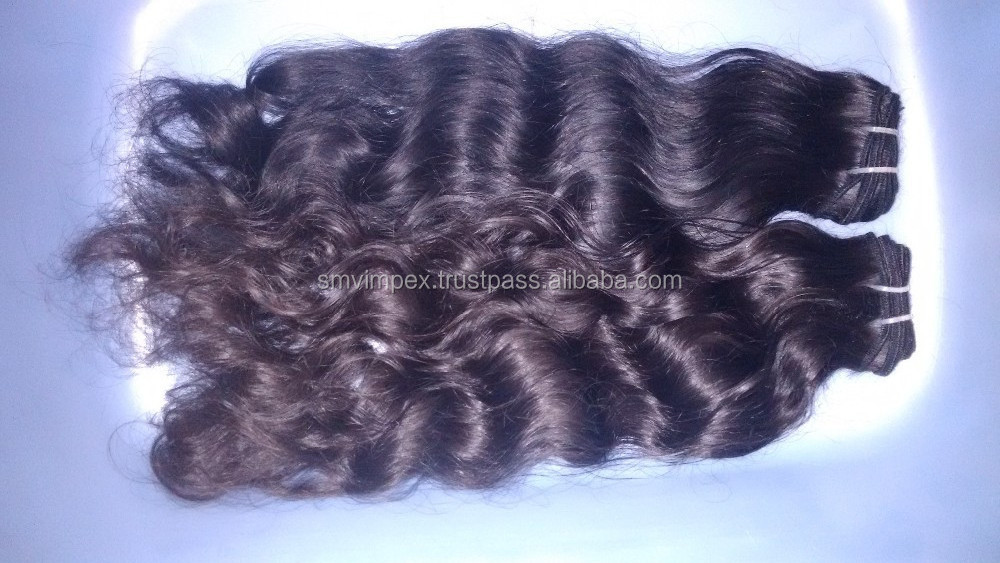 smv Wholesale Stock 12A Quality #4 Chocolate Brown Human Hair Extension, Deep Curly Cheap Indian Virgin Hair Bulk hair extension