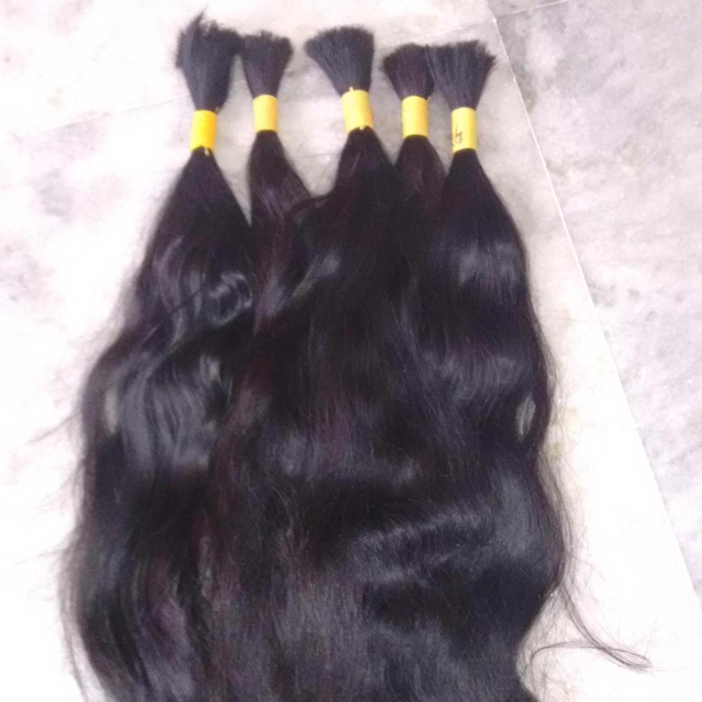 Human hair material,Indian 100% unprocessed cutter remy hair bulk factory price