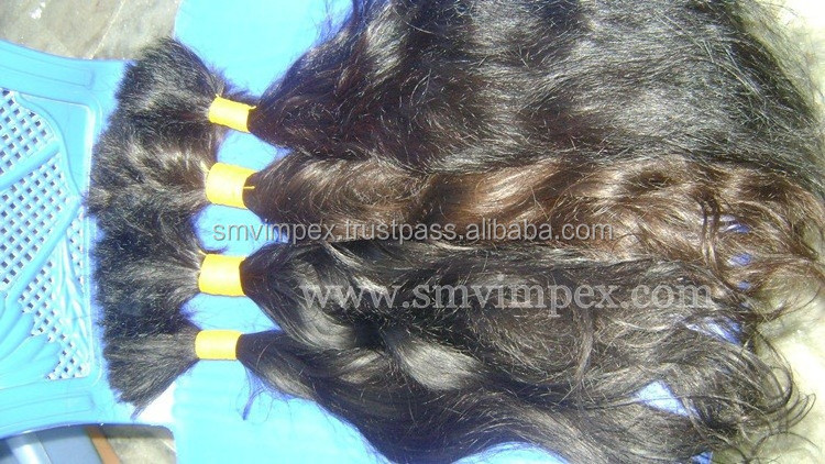 Human hair material,Indian 100% unprocessed cutter remy hair bulk factory price