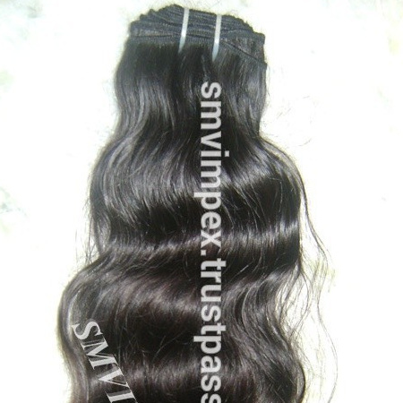 100% unprocessed Wavy virgin indian hair weaving extensions 4oz/pack 6