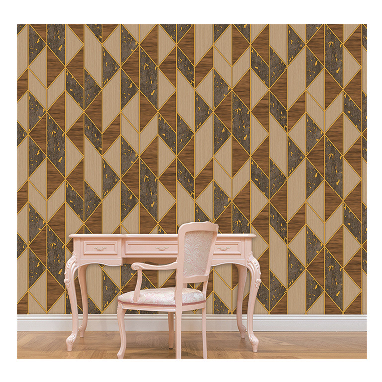 Home Decor Waterproof Wallcoverings Dining Room Wallpaper  Geometric 3D Wallpaper 0.53*10/Roll For Salon Wall Decor