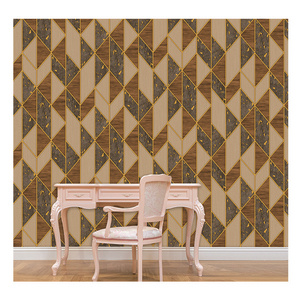 Home Decor Waterproof Wallcoverings Dining Room Wallpaper  Geometric 3D Wallpaper 0.53*10/Roll For Salon Wall Decor