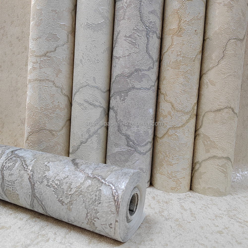 Wholesale High Quality Wall Paper Rolls Modern PVC Wallpapers 3D Luxury PVC Home Decor marble Wallpaper