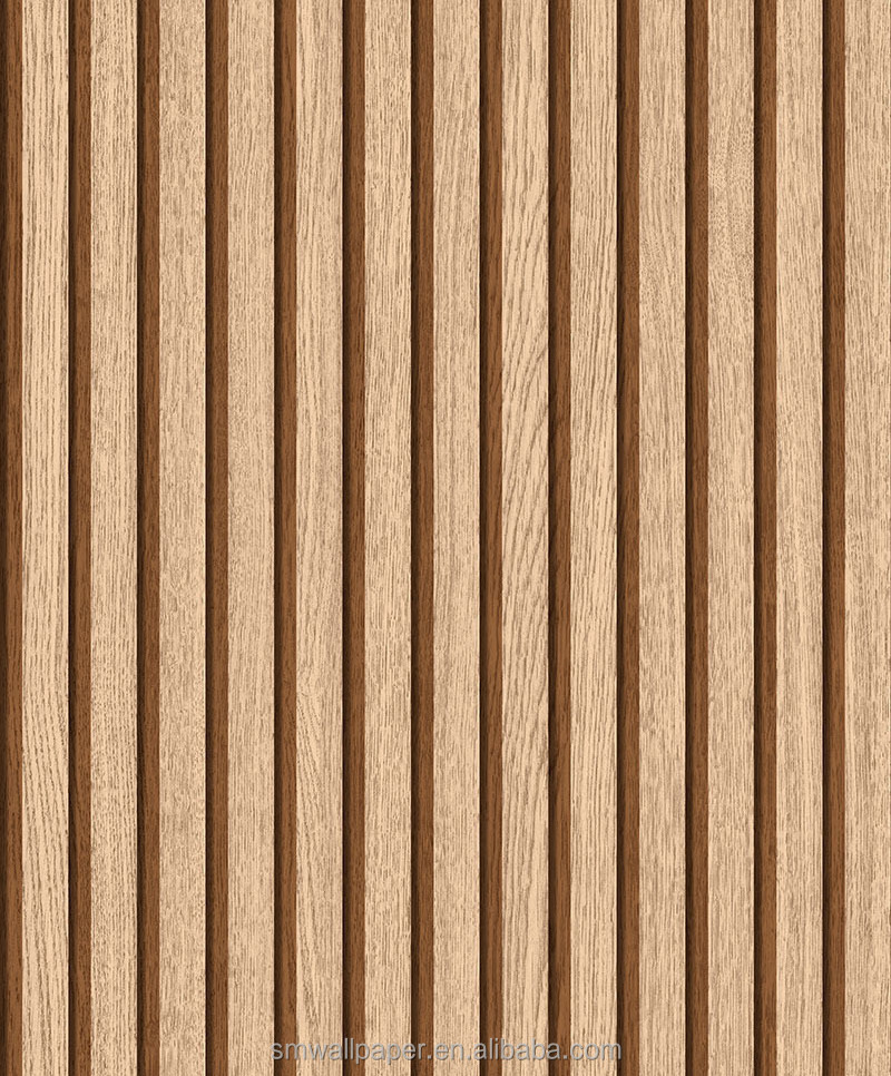 Wood Stripe Grain Wallpaper Rolls Peel and Stick PVC Vinyl wallpaper Removable Waterproof wallpaper for Hotel Office Villa Deco