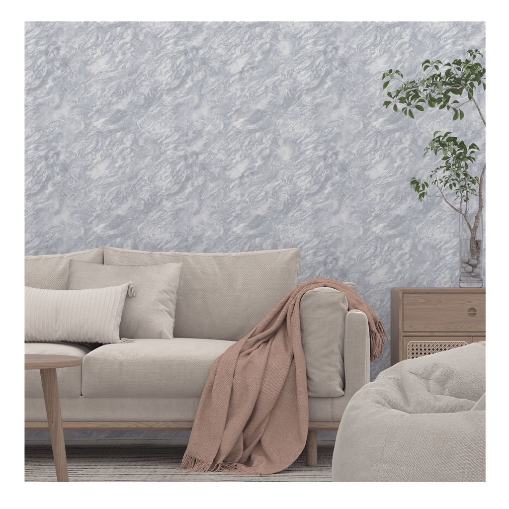 China Wallpaper manufacturer 1.06m wallcovering Geometric Grey Color Wallpaper Shiny Embossed Textured Wallpaper