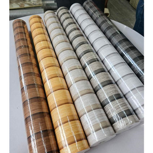 Wood Stripe Grain Wallpaper Rolls Peel and Stick PVC Vinyl wallpaper Removable Waterproof wallpaper for Hotel Office Villa Deco