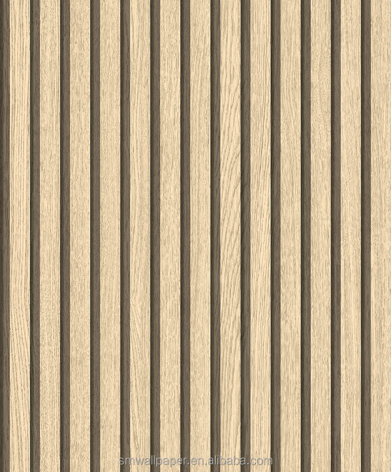 Wood Stripe Grain Wallpaper Rolls Peel and Stick PVC Vinyl wallpaper Removable Waterproof wallpaper for Hotel Office Villa Deco