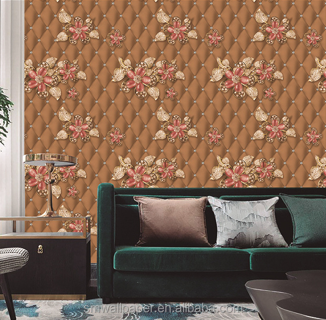 3D Geometric Wallpapers/wall Coating PVC Black and Gold Wallpaper rolls 3D effect wall art luxury wallpaper