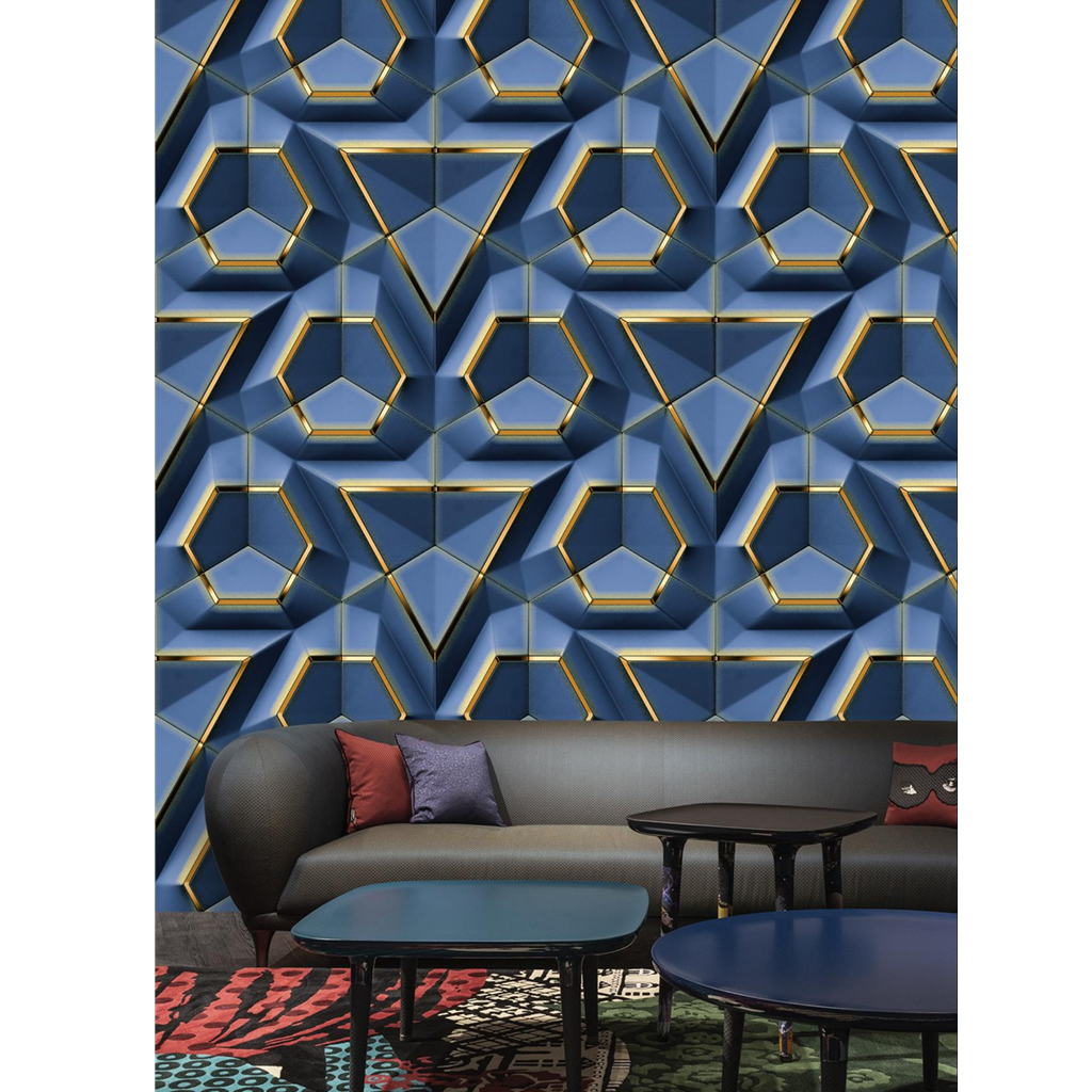 New Arrival Household PVC 3d Wallpaper Interior coating wall paper geometric pattern modern Wallpaper for home decor