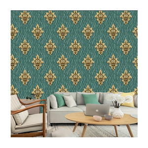 Popular in African Market Modern Design 3D Wall Paper Rolls Embossed Damask Pattern Wallpaper 3d Wall Paper