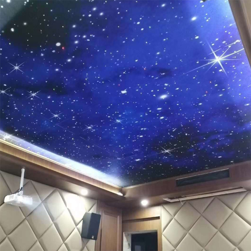 Fiber optic star ceiling panels RGB lights for home cinema