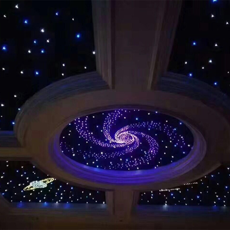 Fiber optic star ceiling panels RGB lights for home cinema