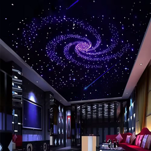 Custom Made Sky Starry Drop Ceiling Fiber Optic Lights Panels With Flashing Meteor Twinkling Stars