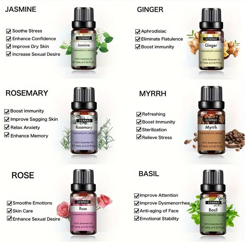 Wholesale Prices 100% Organic Essential Oil Natural 0.33Oz 10ML Pure Essential Oils For Natural Healing Aroma Diffuser