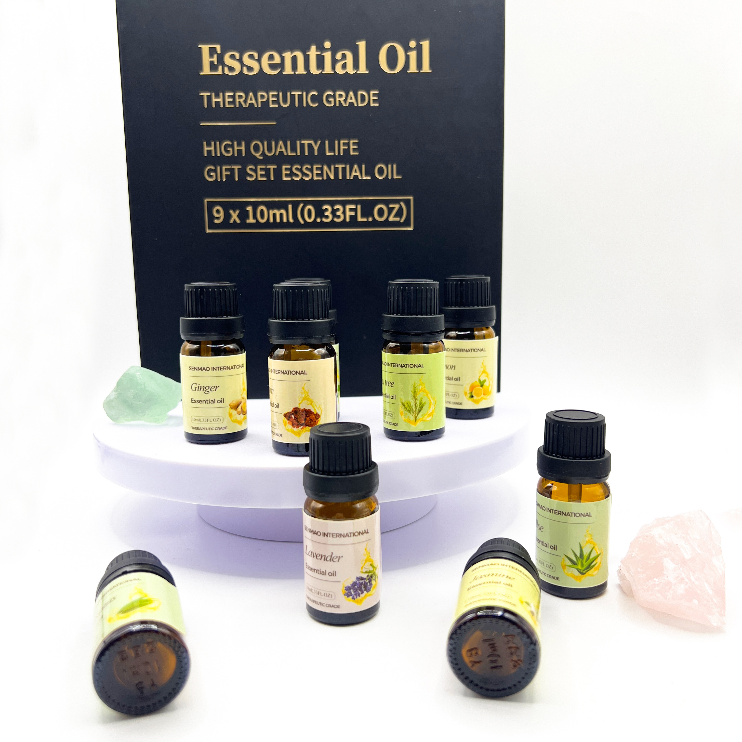 OEM Essential Oils Set 10ml Organic kit (new) for Diffusers Aromatherapy Peppermint Tea Tree Lavender Eucalyptus Lemongrass