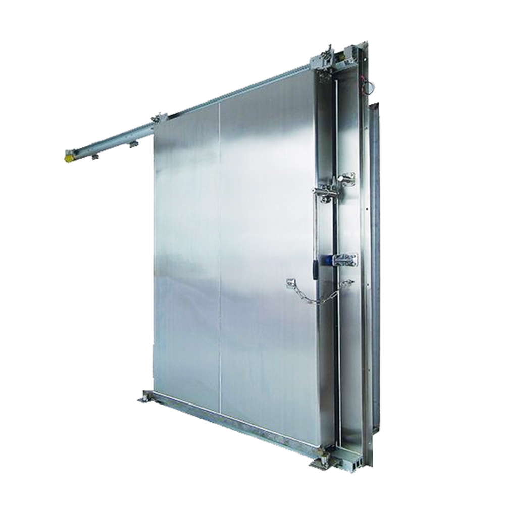 Electric Sliding Door Customized Color 304 Steel Stainless Steel Cold Room Door Double Open Automatic Door