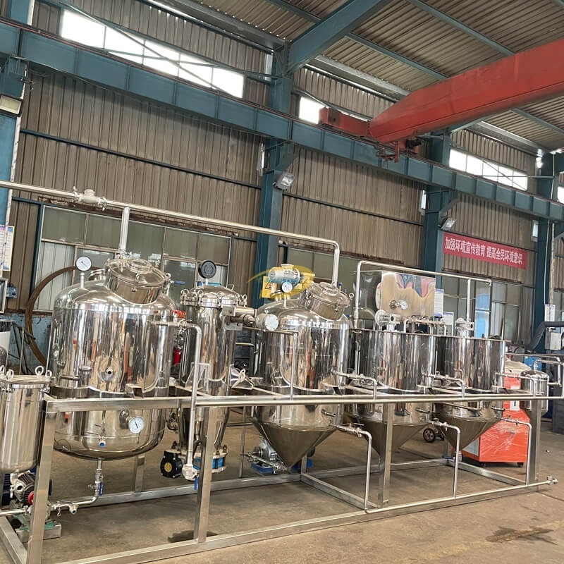 palm oil fractionation machine/Copra crude oil refining deodorization machine/crude palm coconut oil refinery plant