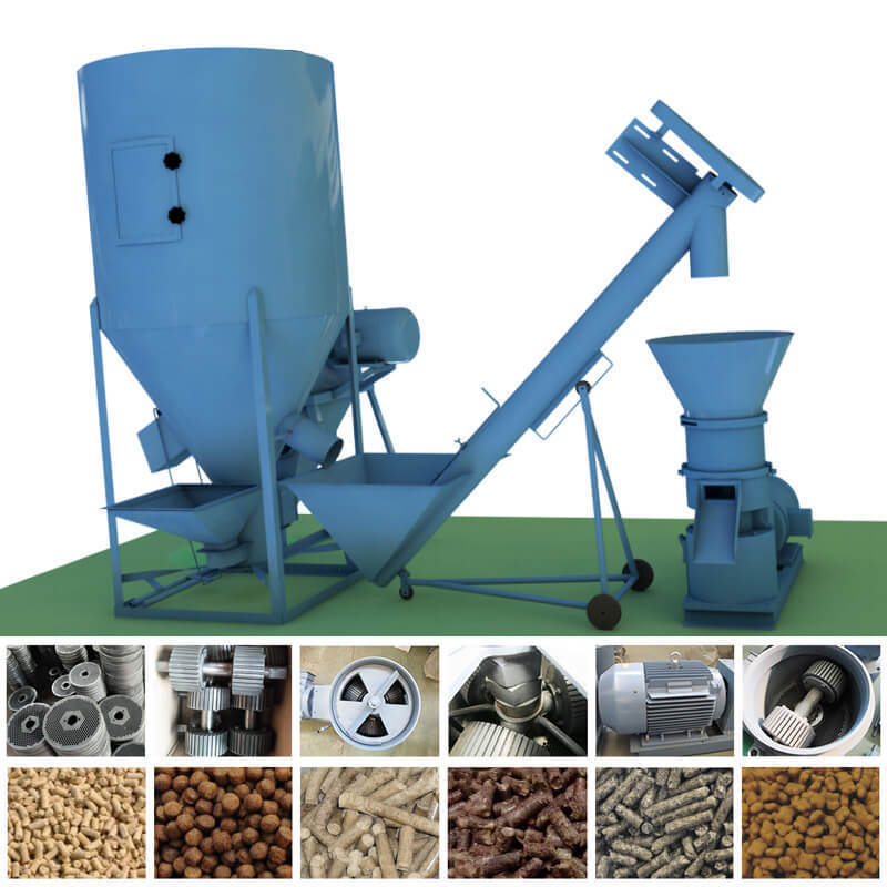 Automatic vertical feed mixer 500kg.1000kg feed machine grinder mixer feed mixer machine for farm use