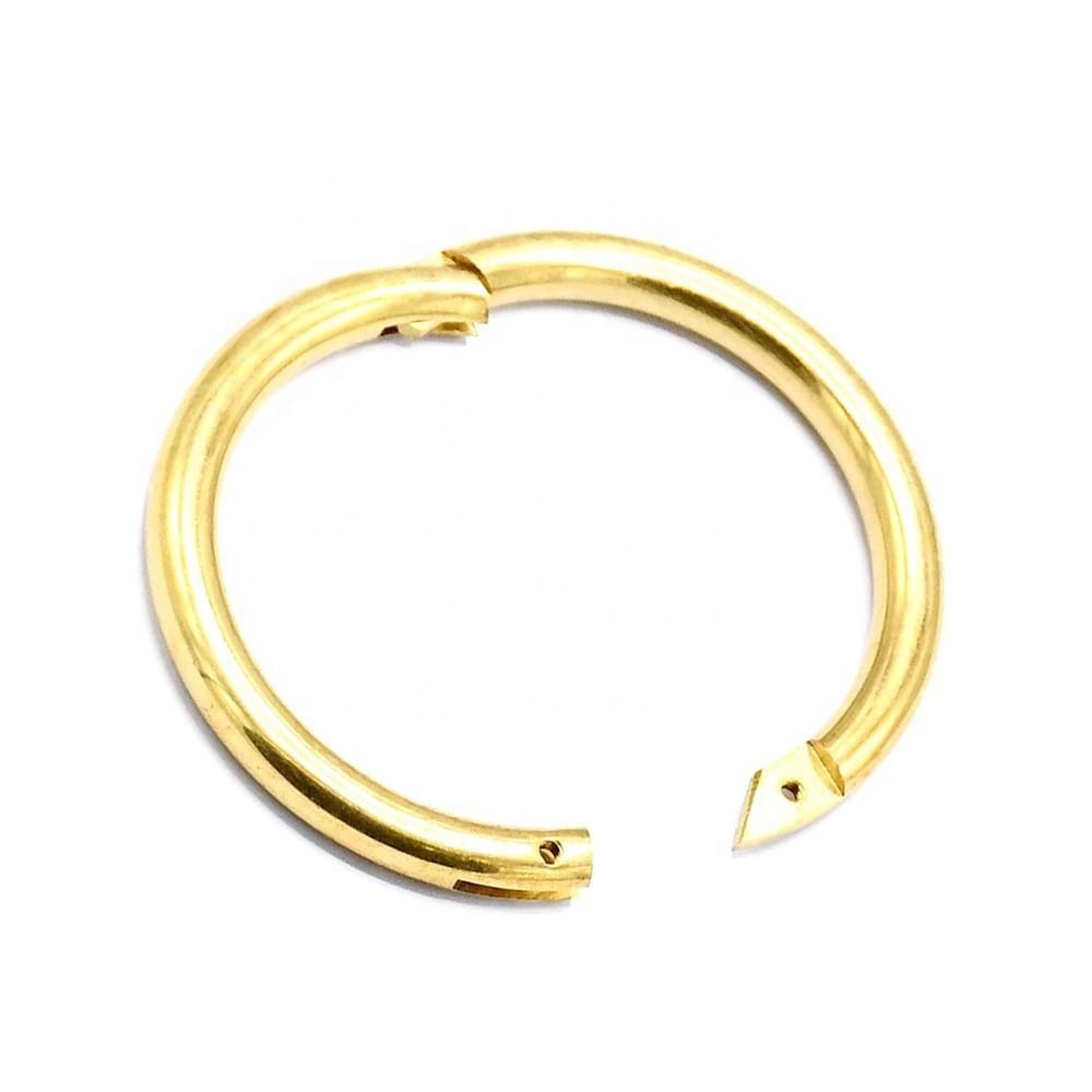 Brass Self Piercing Bull Nose Ring Cattle Leader Bull Nose 'Ring + Screw Traction Ring Hoop Clip Cow Livestock Veterinary