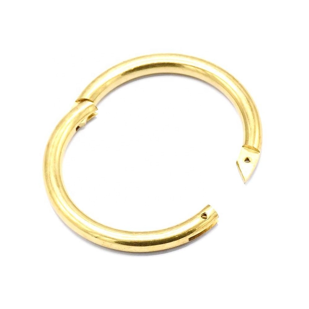 Brass Self Piercing Bull Nose Ring Cattle Leader Bull Nose 'Ring + Screw Traction Ring Hoop Clip Cow Livestock Veterinary