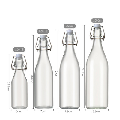 Best Selling Swing Top Beverage Container Glass Bottles With Flip Top 500ml Vintage Glass Bottle