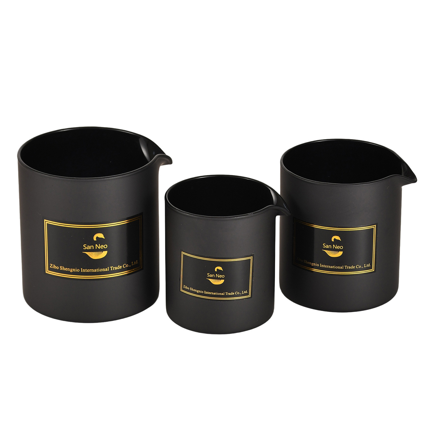 Custom Logo Luxury  Container White-Black Empty Glass Candle Jars With Lid For Candle Making