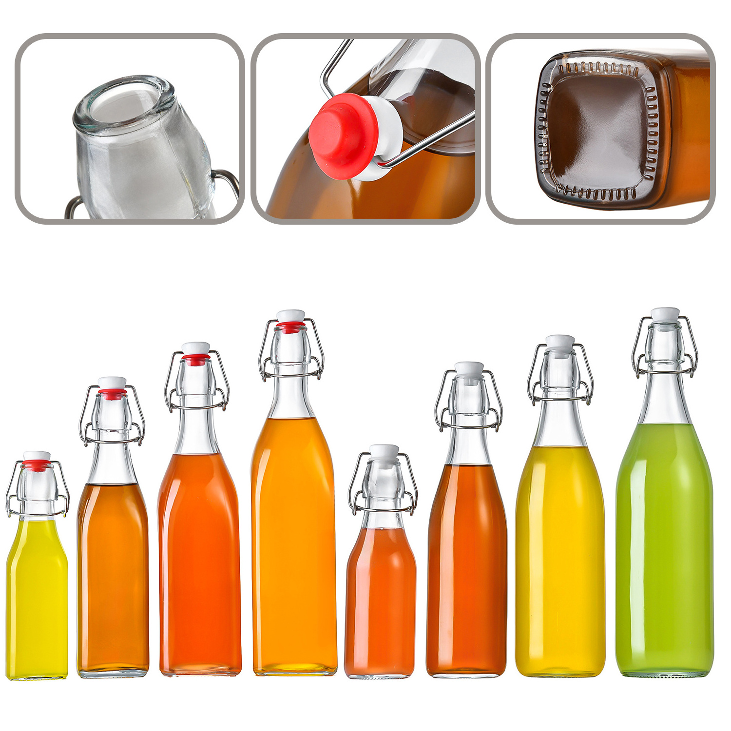 Best Selling Swing Top Beverage Container Glass Bottles With Flip Top 500ml Vintage Glass Bottle