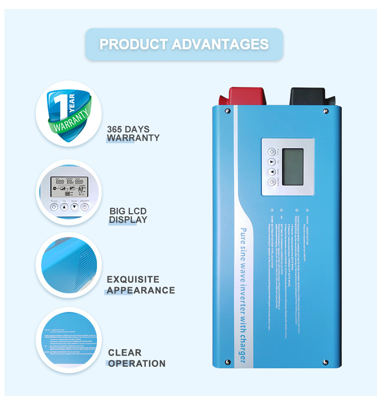 SNADI 1KW 1.5KW 2KW 3KW 4KW 5KW 6KW 8KW 10KW Pure sine wave Low frequency Solar inverter for solar energy system