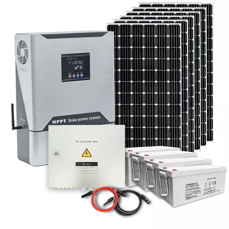 Complete solar system kit for home 1KW 3KW 5KW 10KW solar power systems solar power storage with panels solar energy system