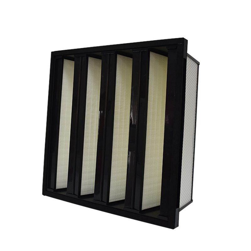 Hot Selling AHU F9 F8 Merv 15 16 24x24x12 4V Bank ABS Plastic Galvanized Stainless Steel Frame Medium Compact Air Filter For