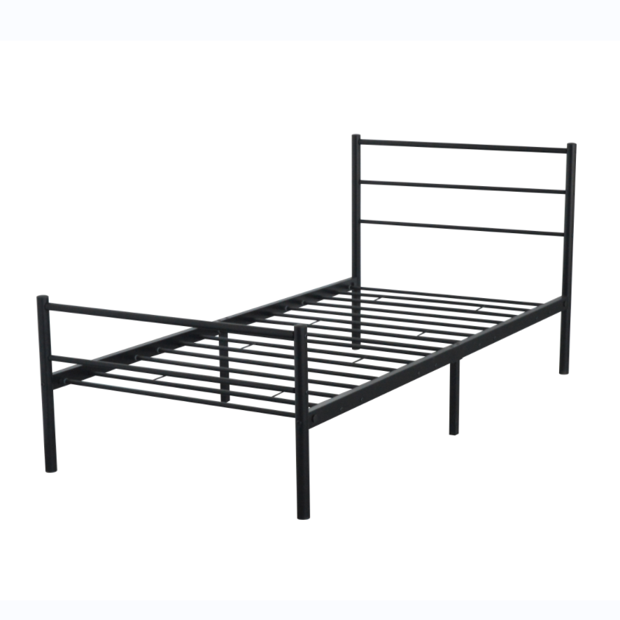 Metal Beds Free Sample Platform Steel Iron Metal Bed/Single Queen Metal Beds