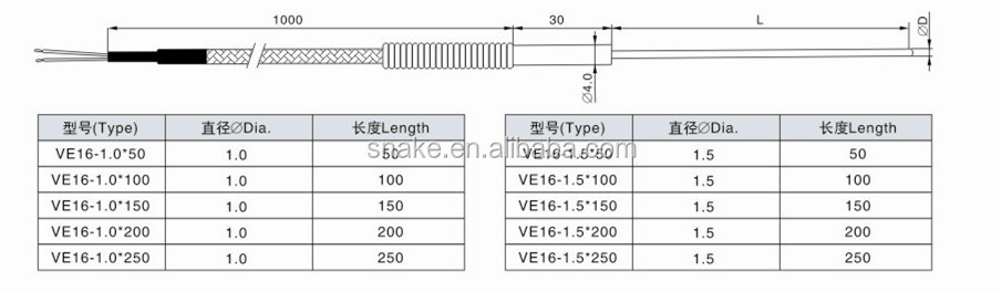 China Supplier Hot Sale K Type Thermocouple Compensation Wire,Made In China Thermocouple Sale,K J Type Thermocouple Sensor