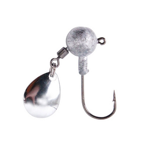 Various fishing gear jig hooks round swing jig head for bass fishing hooks blade jig